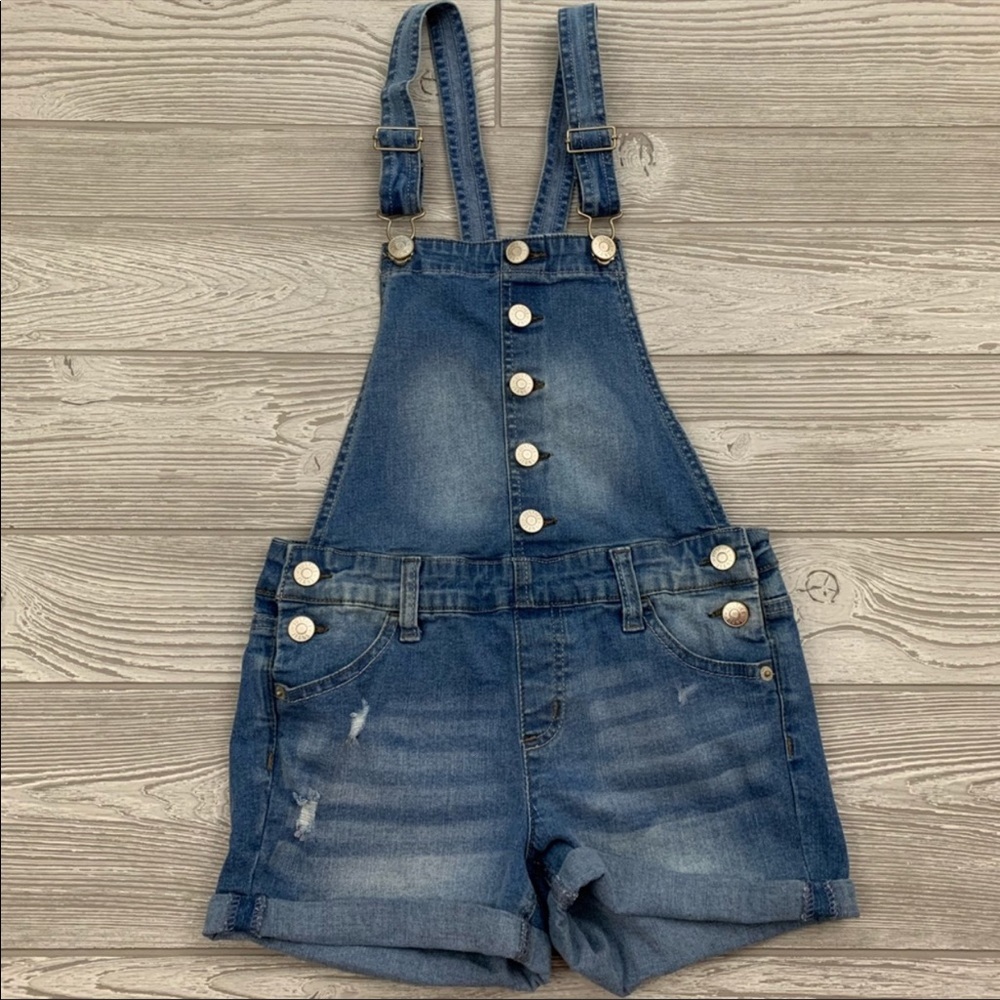 EUC Justice Jean Short Overalls size 12